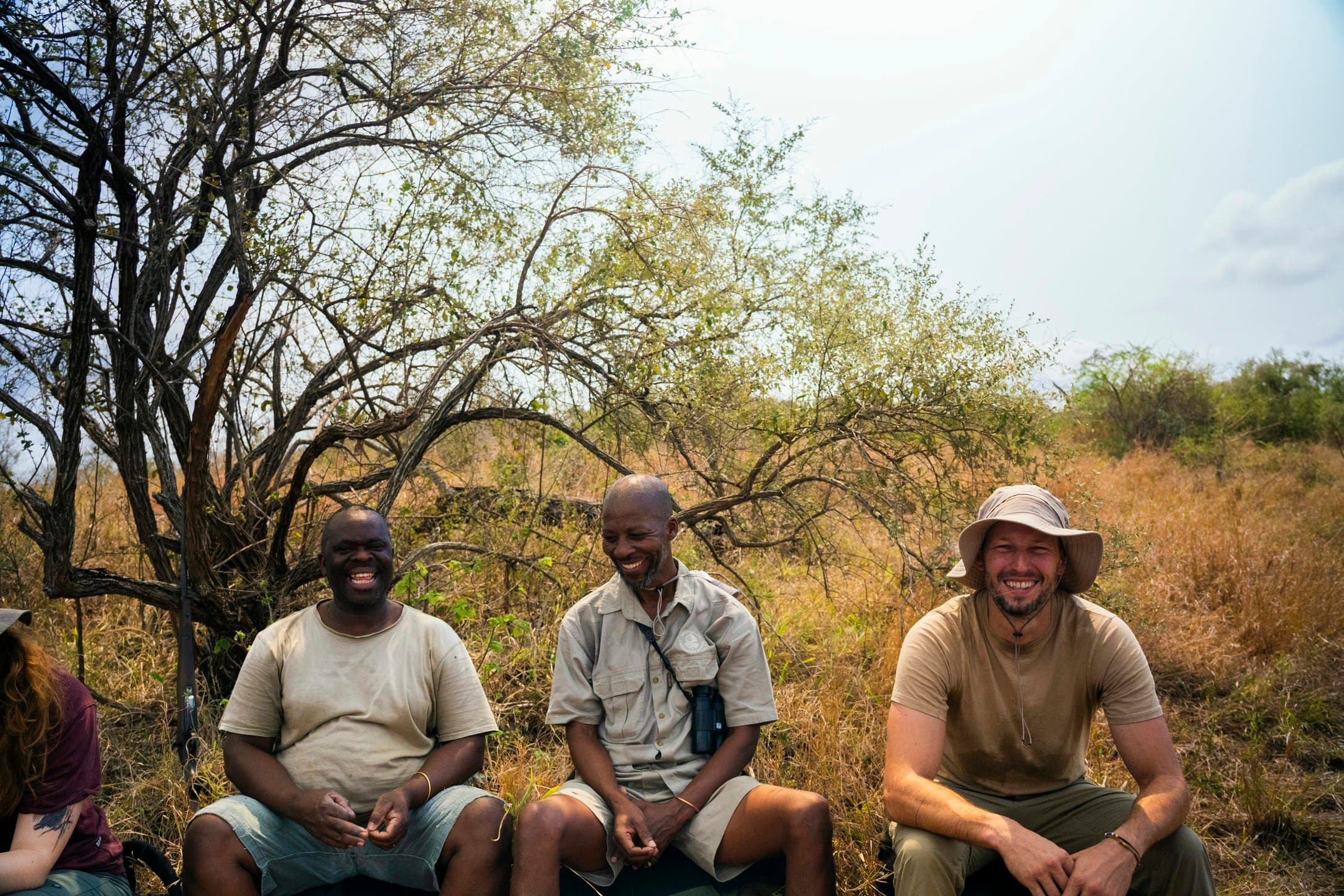 Sitting together in a clearing