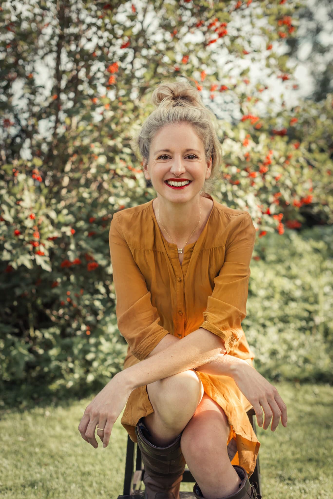 Kim in the kitchen garden