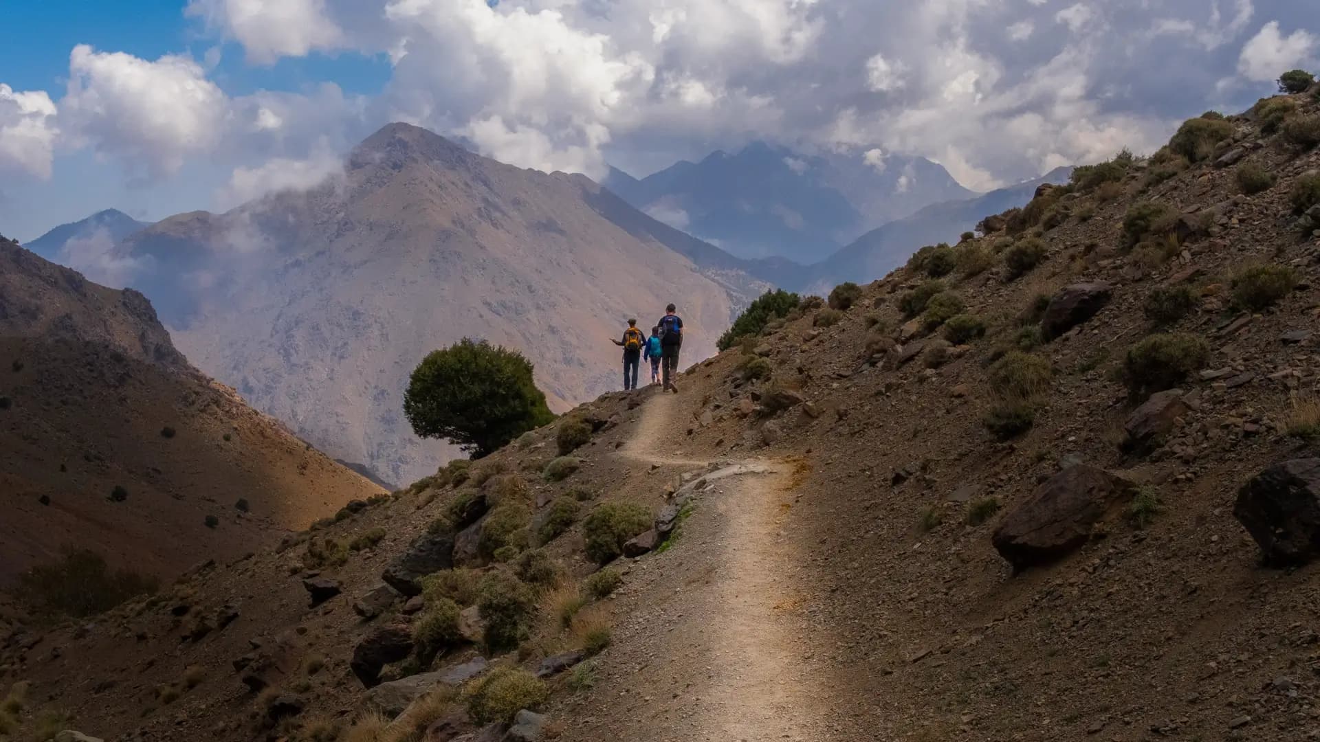 The High Atlas mountains in Morocco