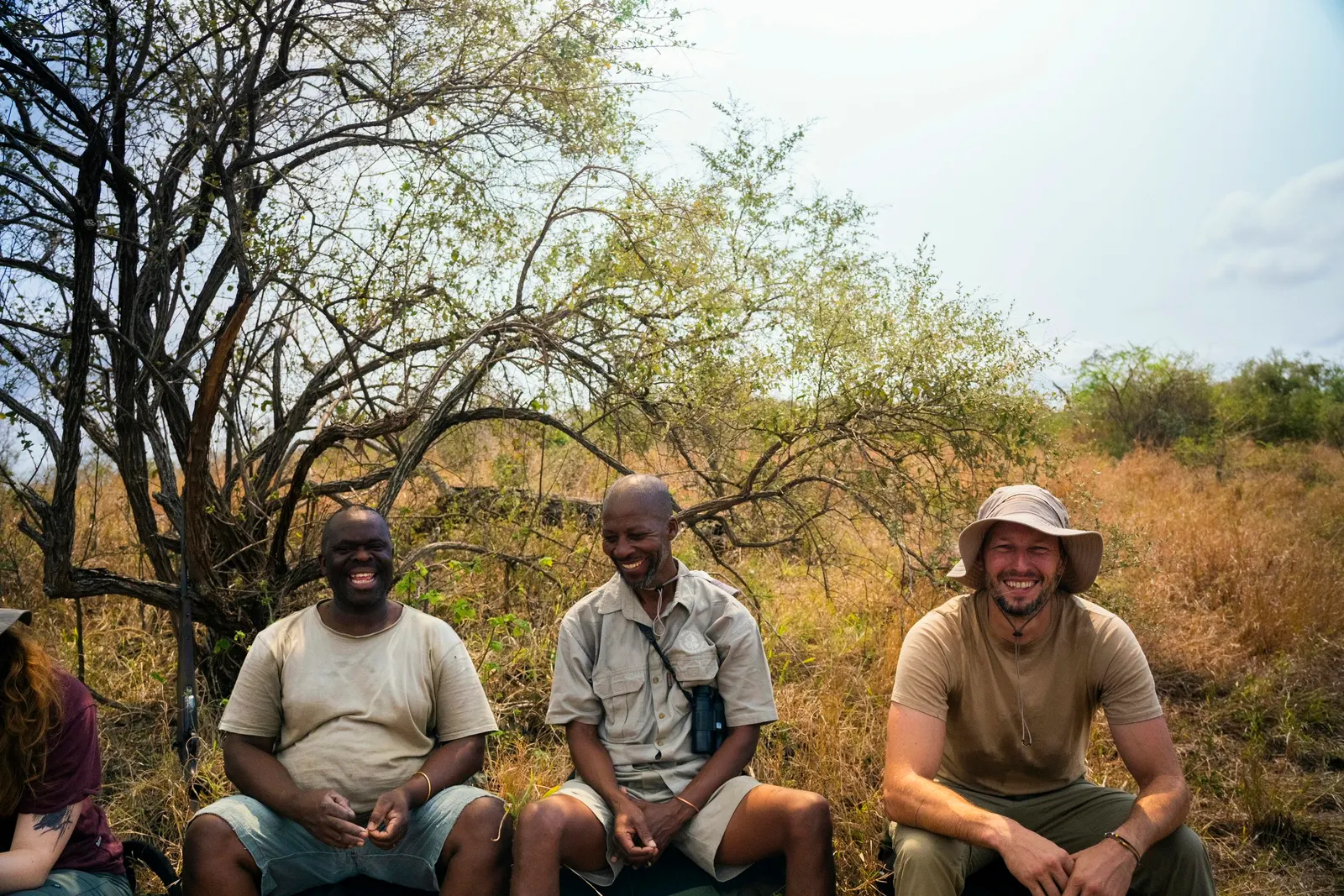 Sitting together in a clearing