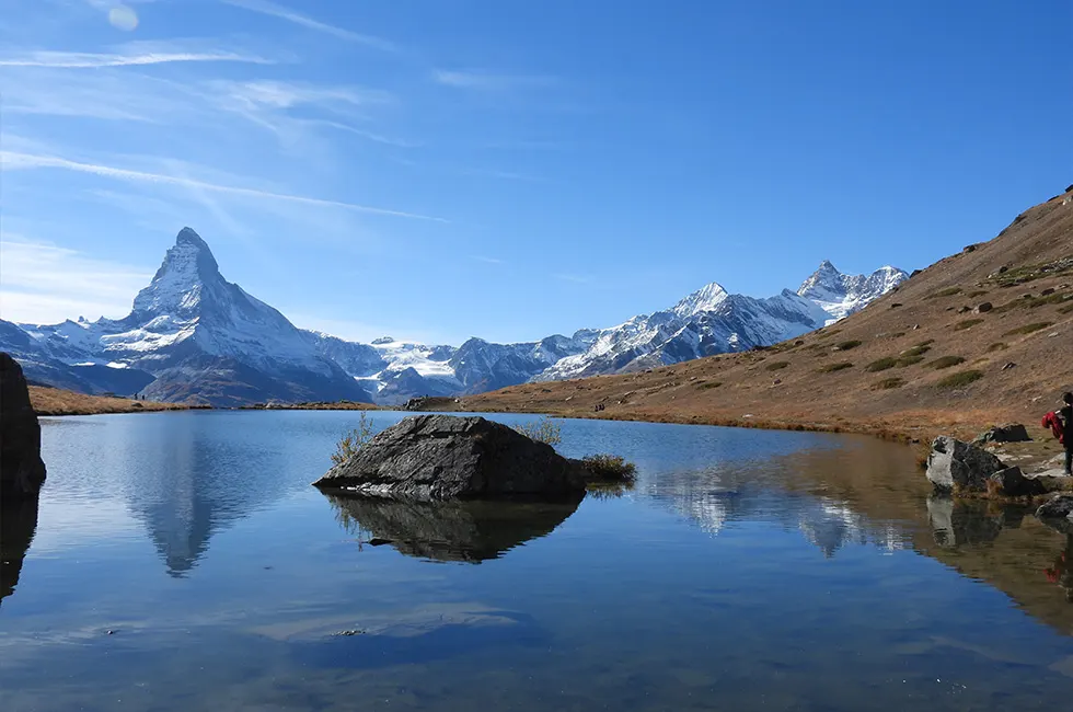 Climbing to a 4,000-meter summit in the Swiss Alps
